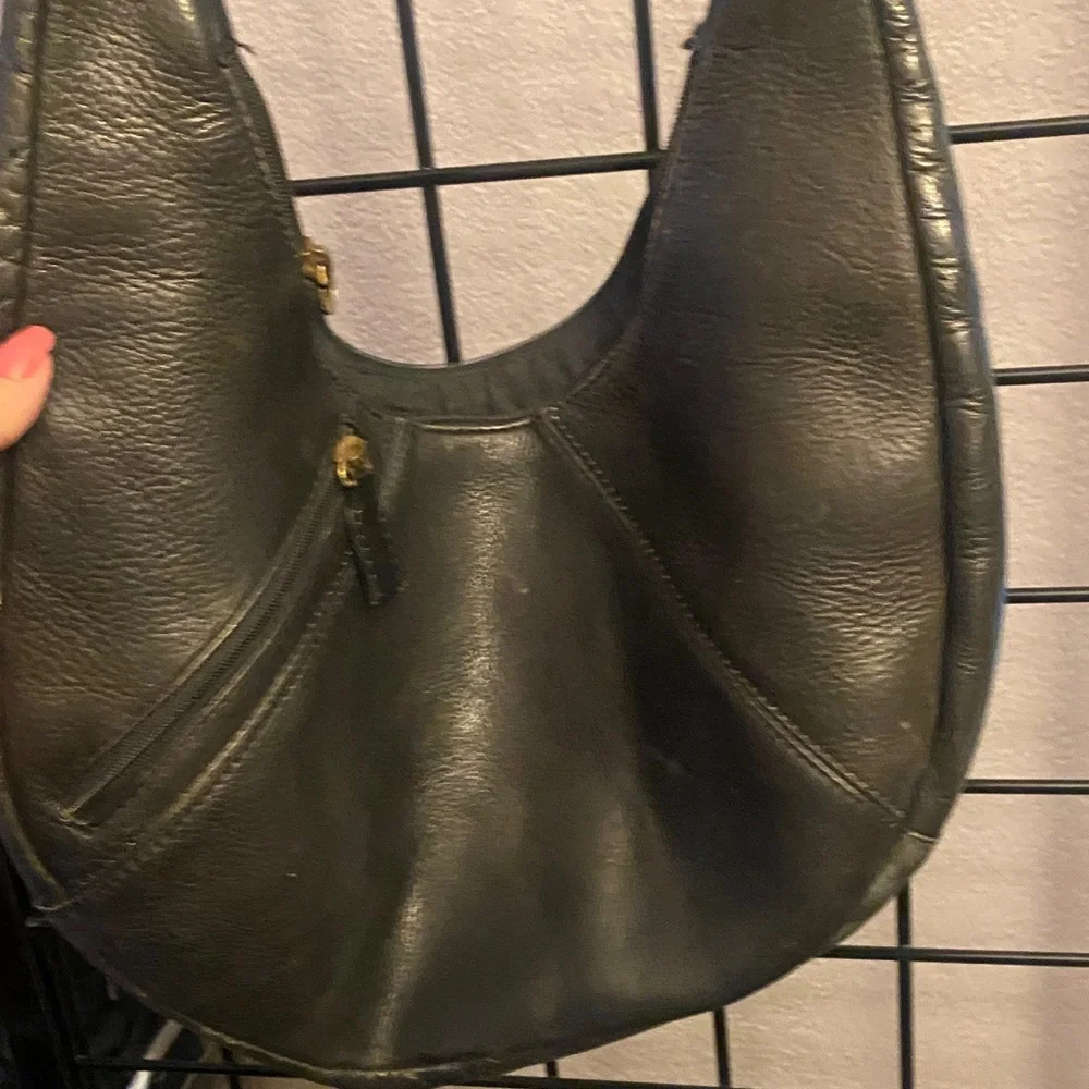 HOBO Classic Black Leather Hobo Bag